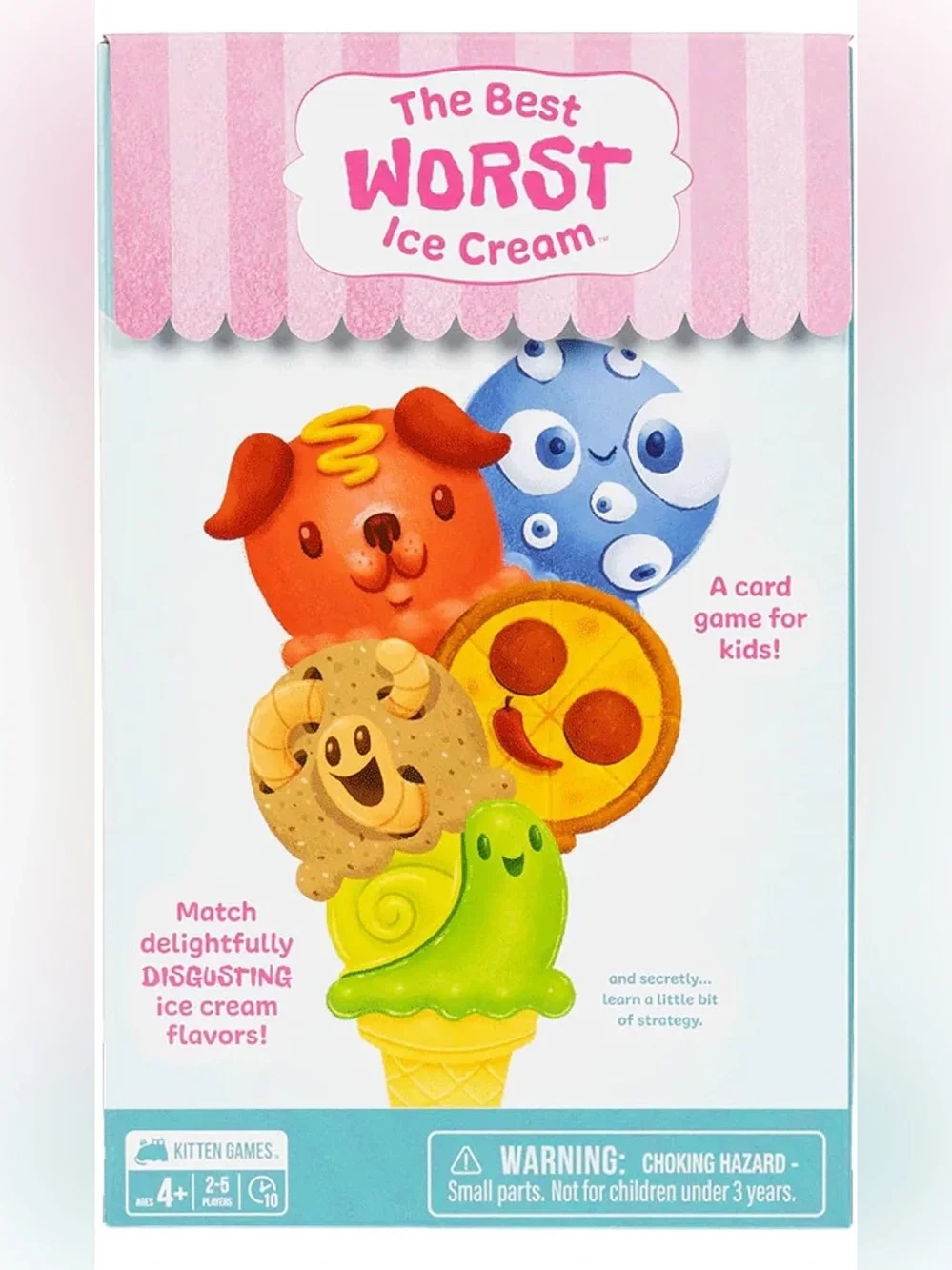 Exploding Kittens Best Worst Ice Cream Ages 4+ Kids Matching Board Card Game